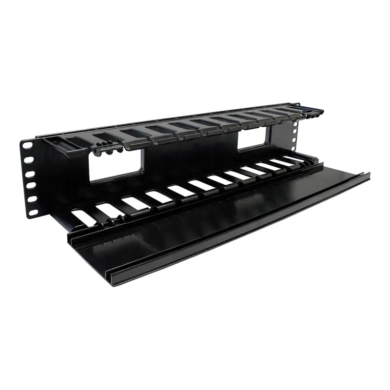 Quest Hf19-02-70H 19-Inch Horizontal Finger-Duct Cable Organizer With Hinged Cover 1