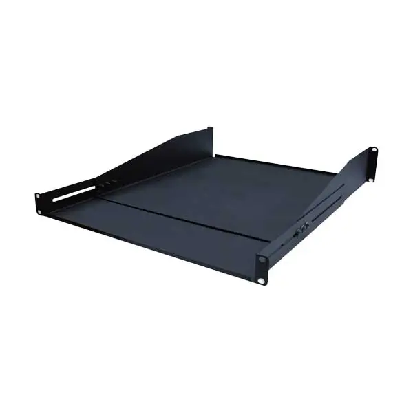 Quest Manufacturing 2Ru 19-Inch Adjustable Dual-Mount Shelf – Non-Vented, Black 1