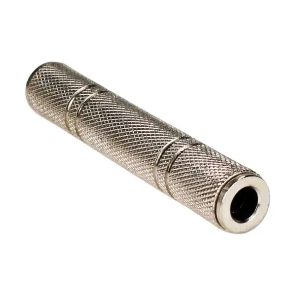 Qvs 1/4" Stereo Audio Coupler – Female-To-Female Trs Adapter 1