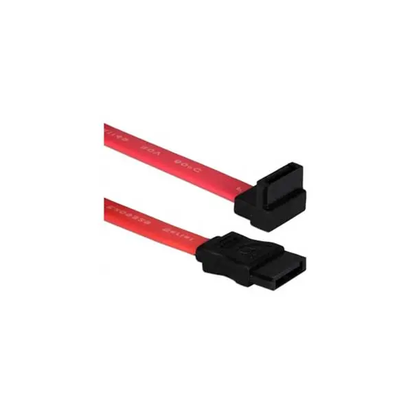 Qvs 12-Inch Right-Angle Flat Sata Iii 6Gbps Internal Data Cable – Space-Saving Mounting 1
