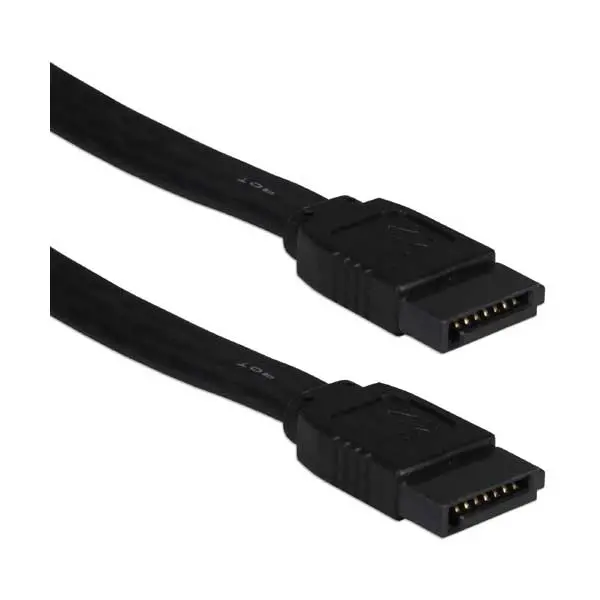 Qvs Black Sata Cable – 18-Inch Internal 3Gbps Data Cable For Reliable Storage Connectivity 1