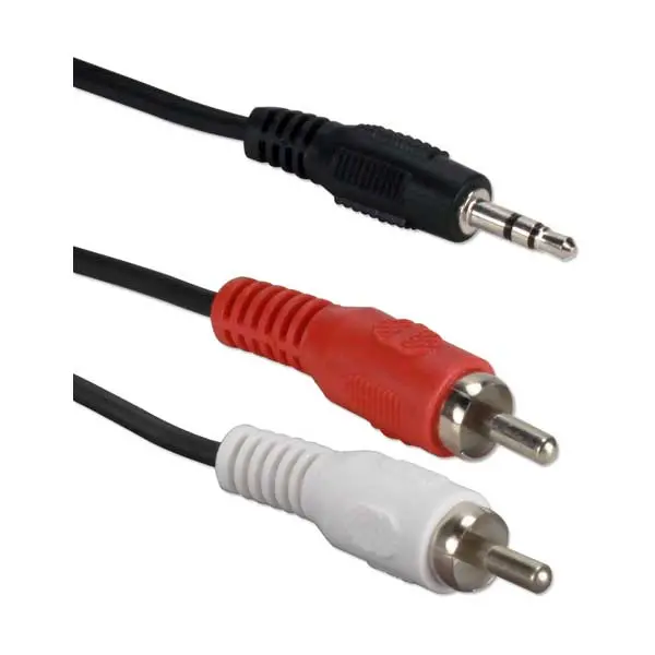 Qvs Cc399-03 3-Foot 3.5Mm Stereo To Dual Rca Audio Cable For Speakers 1