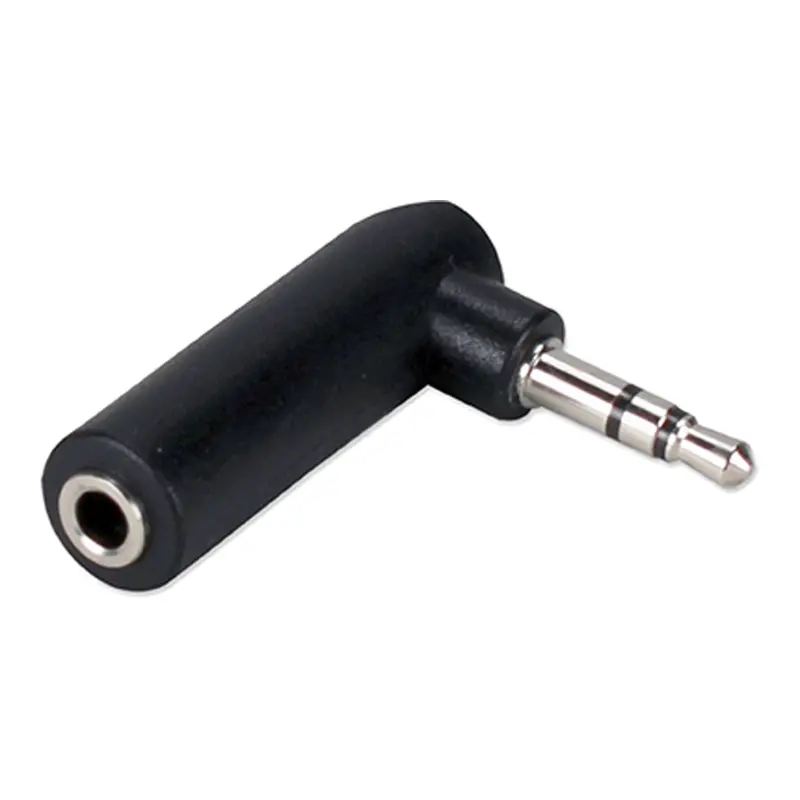 Qvs Cc400-Mfa Right-Angle 3.5Mm Stereo Audio Adapter – Male To Female Mini-Jack 1