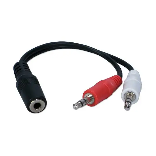 Qvs Cc400Fmy — 6-Inch 3.5Mm Stereo Audio Splitter Cable (1-In, 2-Out) 1