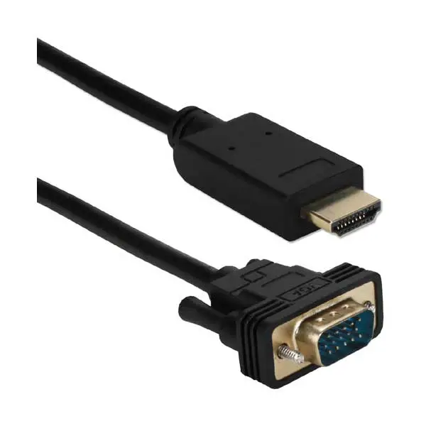 Qvs Xhdv-06 Hdmi To Vga Converter Cable – 6-Foot Active Video Adapter 1