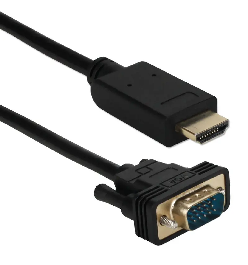 Qvs Xhdv-10 Hdmi To Vga Converter Cable – 10Ft Active Adapter For Legacy Monitor Connectivity 1