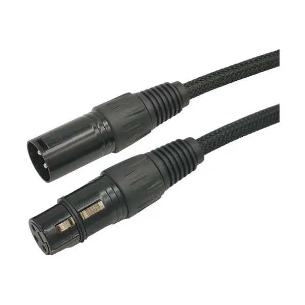 Qvs Xlrmf-N50 Heavy-Duty Xlr Cable – 50Ft Balanced, Nylon-Braided, Shielded Microphone Cable 1
