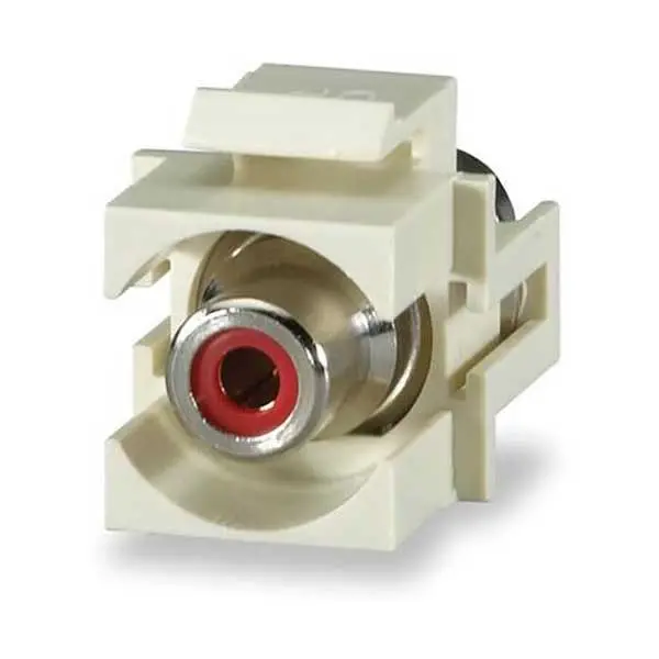 Red Rca Feed-Through Jack With Black Housing 1