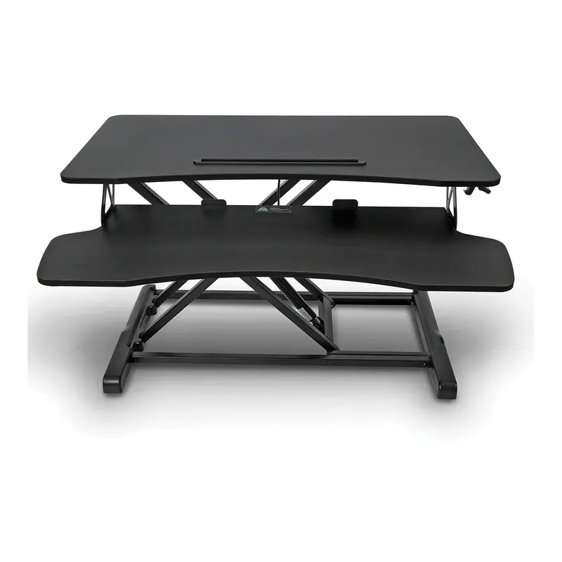Royal 89403B Adjustable Standing Desk – Black Tabletop Model With Integrated Keyboard Tray 1