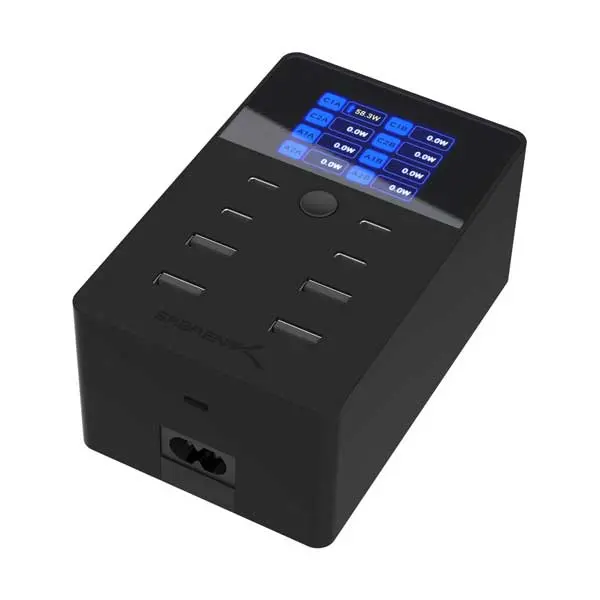 Sabrent 8-Port Usb-C/A Pd 3.0 Fast Charging Station – 252W With Lcd Display (Ax-8Ptc) 1