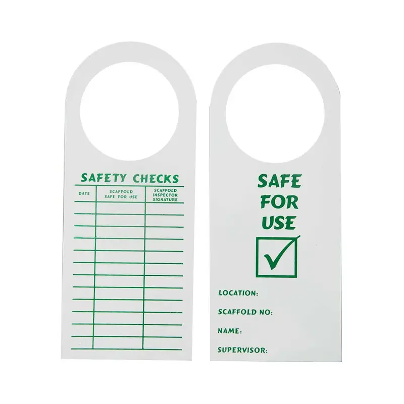 Scaffold Tag – 'Safe For Use' Certification Label For Inspection Compliance 1