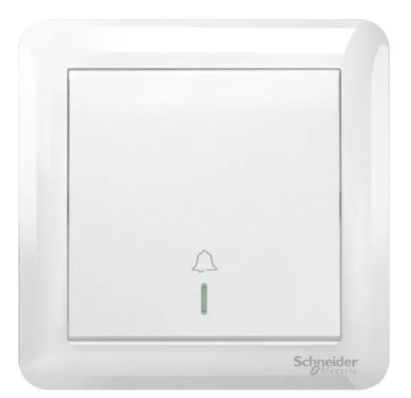 Schneider A3G31Bbpb-We-G2 Bell Press Button — 10A, 250V, Single-Gang 1