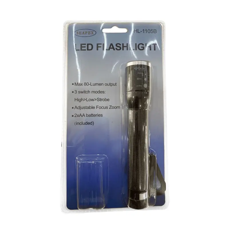 Seapex Hl-1105B Led Flashlight – Bright Rechargeable Torch With Pre-Installed Batteries 1