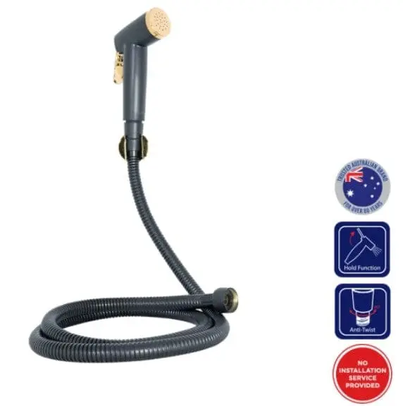 Selleys Premium Matte Black Bidet Spray Set – Includes Rose Gold Holder, Model Sey-S6132-S 1