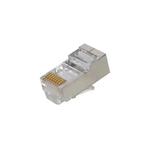 Shielded Rj45 Modular Plug — 8P8C For Solid-Core Ethernet Cables 1