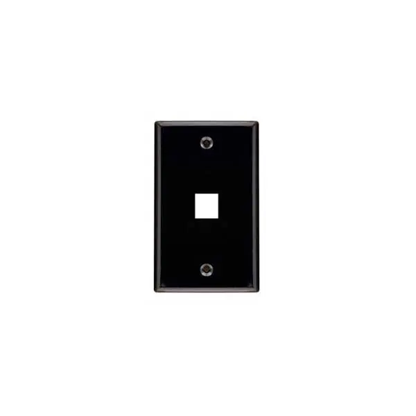 Signamax Kwp-1B-Nl Black 1-Port Single-Gang Keystone Wallplate 1