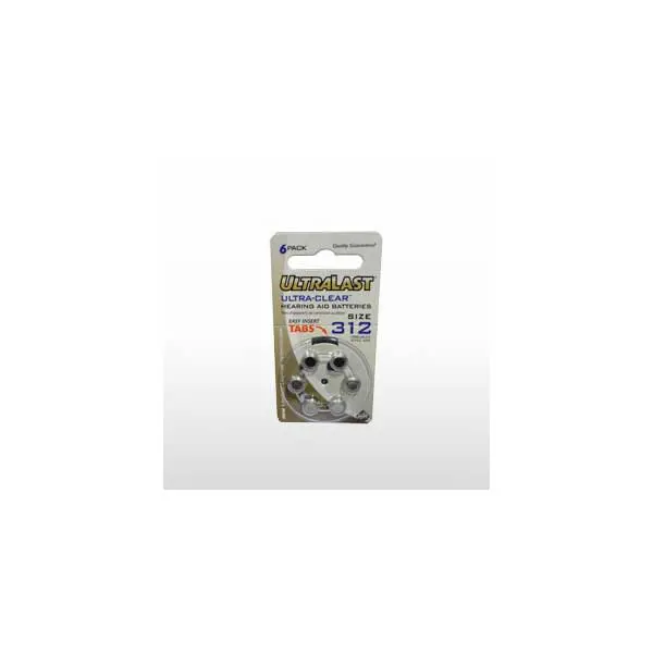 Size 312 Hearing Aid Batteries – Spin-Dial Tabbed Packaging, 6-Pack 1