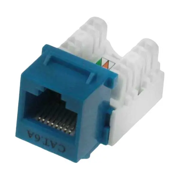 Sr Components Cat6A Utp Rj45 Keystone Jack – Blue, 25-Pack, 8-Position 110-Type 1