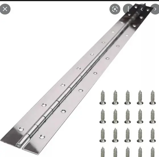 Stainless Steel Piano Hinges – 7-Foot Length, 1-Inch Width, 1/4" & 1/2" Pin Options | Hg-Ss- 1