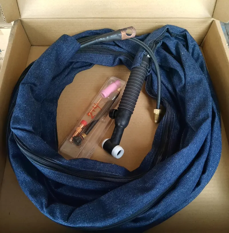Tig Welding Torch Set – 25Ft (8M) Wp-26-V With Argon Gas Nut & Cable Lug Connector | W*Wp26-V-2-8M 1