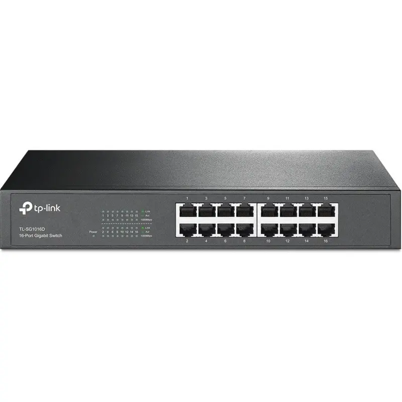 Tp-Link Tl-Sg1016D 16-Port Gigabit Ethernet Switch – Compact Desktop/Rackmount Solution 1