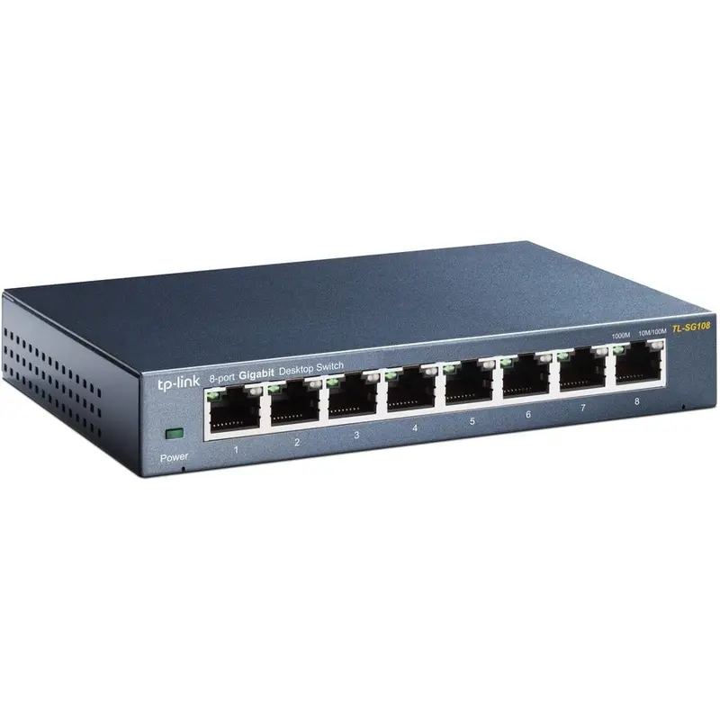 Tp-Link Tl-Sg108 Gigabit Desktop Switch – 8-Port Unmanaged Ethernet Switch 1
