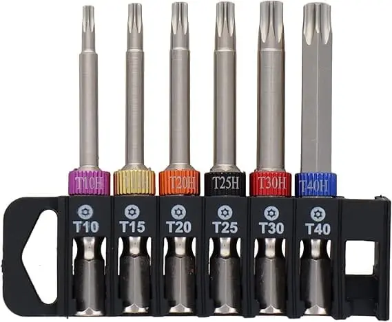 Trad Tamper Torx Screwdriver Bit Set – 65Mm Length, 6-Piece Tct-Coated Kit 1