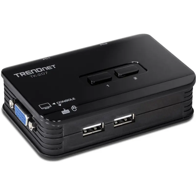 Trendnet Tk-207K 2-Port Usb Kvm Switch With Keyboard And Mouse Support 1