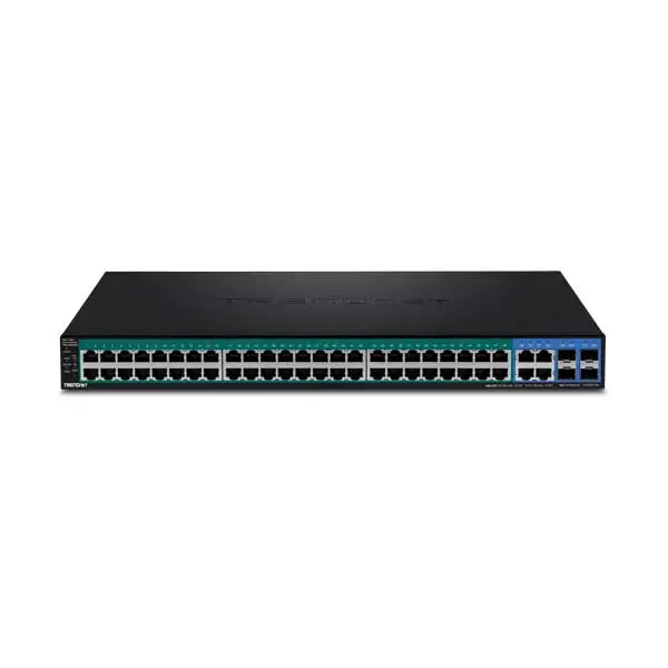 Trendnet Tpe-5048Ws 52-Port Gigabit Poe+ Switch – Web-Smart Managed With 48 Data + 4 Uplink Ports 1