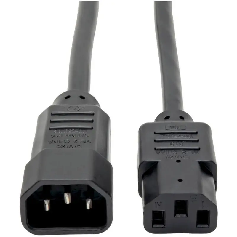 Tripp Lite 3Ft C13 To C14 Power Cord — 18Awg, 250V, 10A, Black Pdu Cable 1