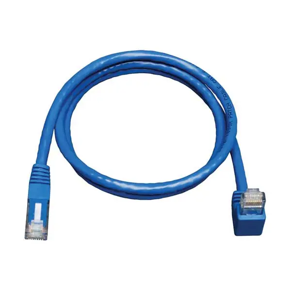 Tripp Lite 3Ft Cat6 Right-Angle-To-Straight Blue Patch Cable 1
