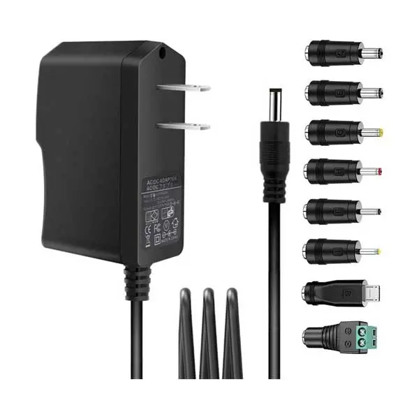Universal 6V 2A Ac/Dc Power Adapter – Multi-Tip Wall Charger With 8 Interchangeable Connectors (Gtdc6V-2A) 1