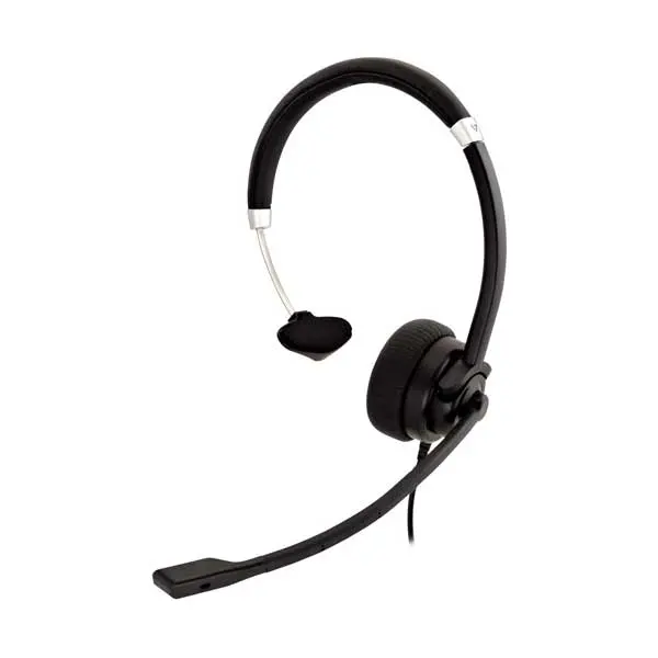 V7 Ha401 Deluxe Mono Headset – Adjustable Boom Mic, Comfort-Fit Ear Cushions 1