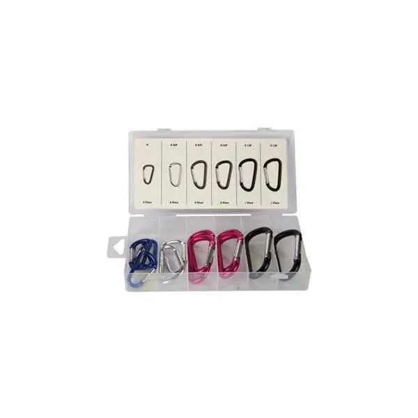 Velleman Aluminum Snap-On D-Ring Set (12-Pack) 1