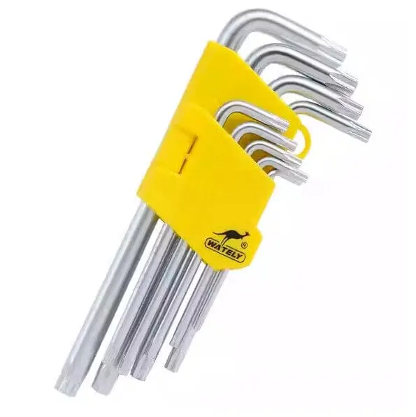 Wately 9-Piece Long-Reach Torx Bit Set – High-Strength T10 To T50 Keys (Model Hk-Wtl0122) 1