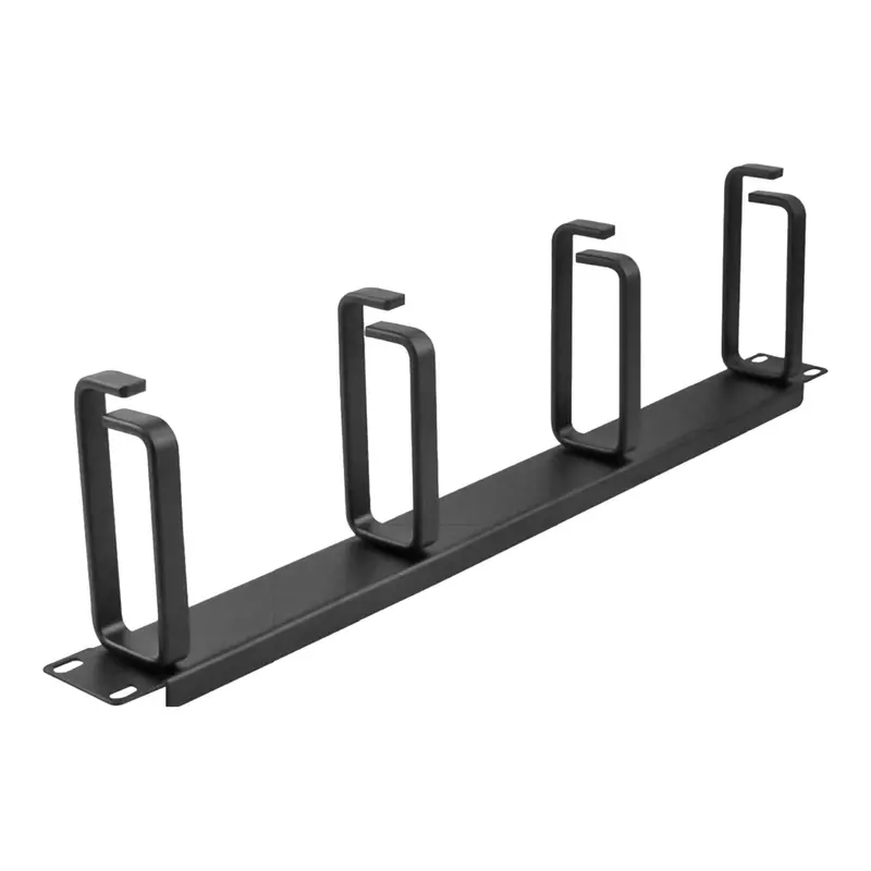 Wavenet Hcm1902-4 Black 2U Horizontal Four-Ring Metal Cable Manager 1