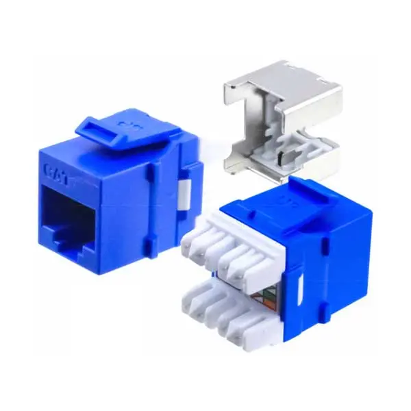 Wavenet Hd-6Eksjbl-25Pk – Cat6E Blue Keystone Jacks (110-Type, 25-Pack) 1