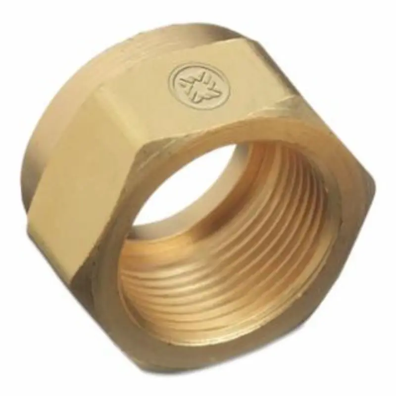 Western Brass .899"-18 Ngo Rh Female Acetylene Nut (Cga-520, Cga-300-2) 1
