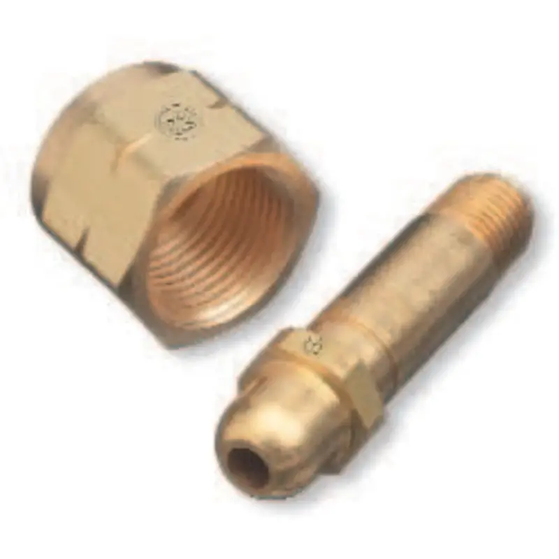 Western Butane/Propane Regulator Inlet Nipple: 1/4" Npt × 2.5", Cga-555 (Part #76) 1