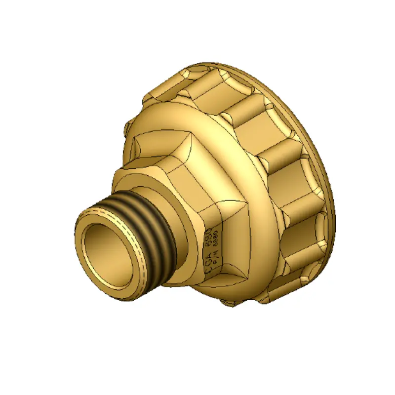 Western Hand-Tight Brass Nut For Use With 680-4Sf Nipple (Cga-680, Cga-6680) 1