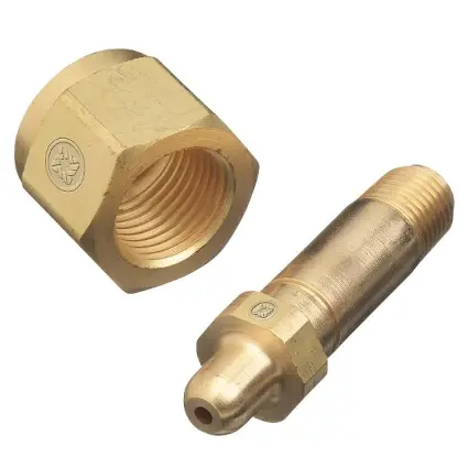 Western Stainless Steel Regulator Nut For Corrosive Gases – .830"-14 Ngo Lh Female, Cga-330 (Ss-334) 1