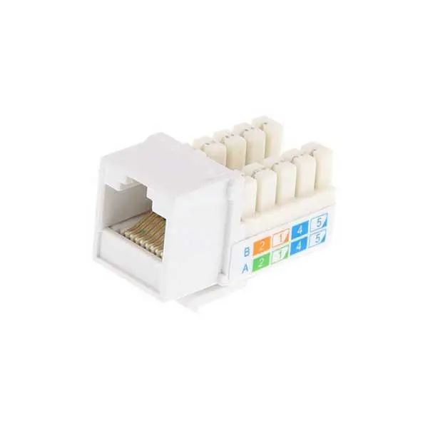 White Cat5E 110-Type Utp 8P8C Rj45 Keystone Jack For Structured Cabling 1
