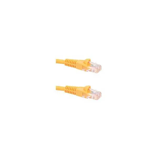 Yellow Cat5E Ethernet Patch Cable With Shielded Boots – 14 Feet 1