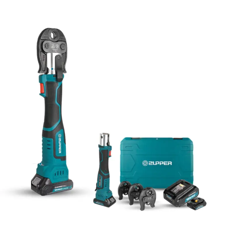 Zupper 18V Mechanical Pipe Clamper With Rotating M-Type Jaws (15/22/28Mm), Mp-1930+Jaw 1
