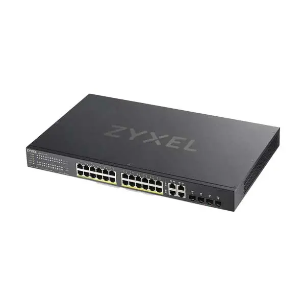 Zyxel Gs1920-24Hpv2 24-Port Gigabit Poe+ Managed Switch – L2 Web Management, 4 Combo Sfp/Gbe Ports, 375W Budget, Nebula Cloud Ready 1